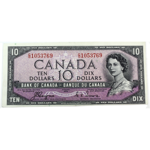 BC-32a 1954 $10 Devil's Face EF-AU Coyne-Towers SN: C/D1053769
