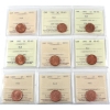 Image 1 : 1-cent 1990-1999 ICCS MS65 Red. 9pcs.