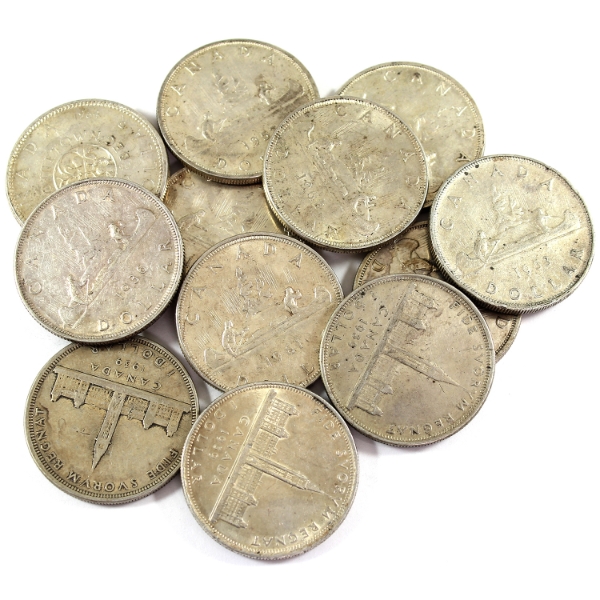 Silver $1 1936, 3x 1939, 1953, 1957, 1959, 1960, 1961, 2x 1962 & 1964. 12pcs