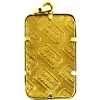 Image 2 : Vintage 5g Credit Suisse .9999 Fine Gold Bar in 18K Gold Bezel with Loop for Chain (Tax Exempt)