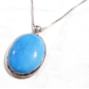 Image 2 : METALSMITHS Sterling Silver Larmar Pendant on 20" Box Chain. 