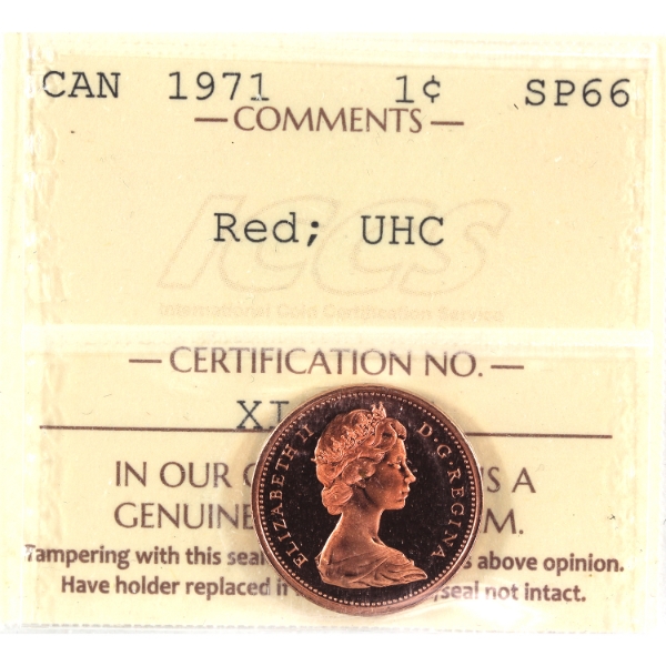 1-cent 1971 ICCS SP66 Red, UHC