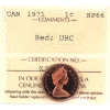 Image 1 : 1-cent 1971 ICCS SP66 Red, UHC