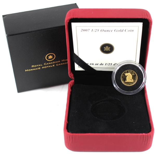 2007 Gold 50-cent The Wolf 1/25oz .9999 Gold Coin (Tax Exempt)