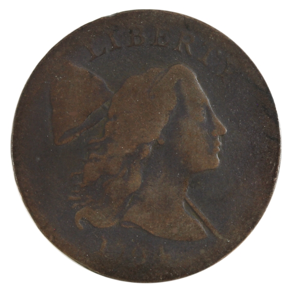 USA 1794 Liberty Cap Cent Head of 1794 VG-F (Nick)