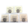 Image 2 : 25-cent 2020, 2021, 2022, 2023 4 Pearls & 2024 Caribou ICCS MS66. 5pcs.