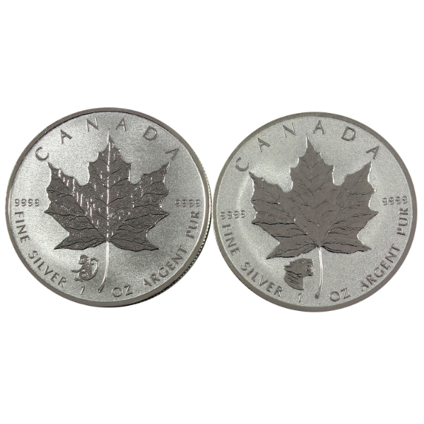 2x 1oz 2016 & 2017 $5 SML w/ Privy Marks .9999 Fine Silver Rounds. 2pcs. (Tax Exempt)