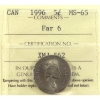 Image 1 : 5-cent 1996 Far 6 ICCS MS65