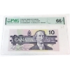 BC-57b 1989 $10 PMG GEM UNC66 EPQ Bonin-Thiessen SN: BDM9228058 Printer: BABN