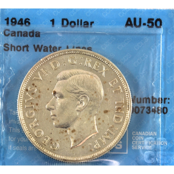Silver $1 1946 SWL CCCS AU50