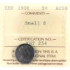 Image 1 : 5-cent 1908 ICCS AU50