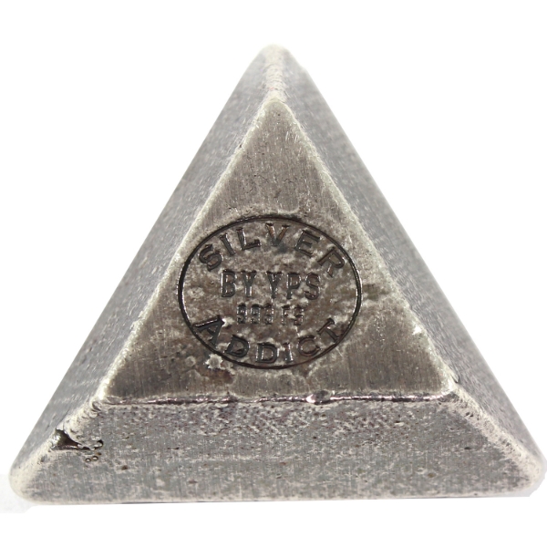4oz Yeager's Poured Silver 2023 'Addict' .999 Fine Shaped Silver (Tax Exempt)