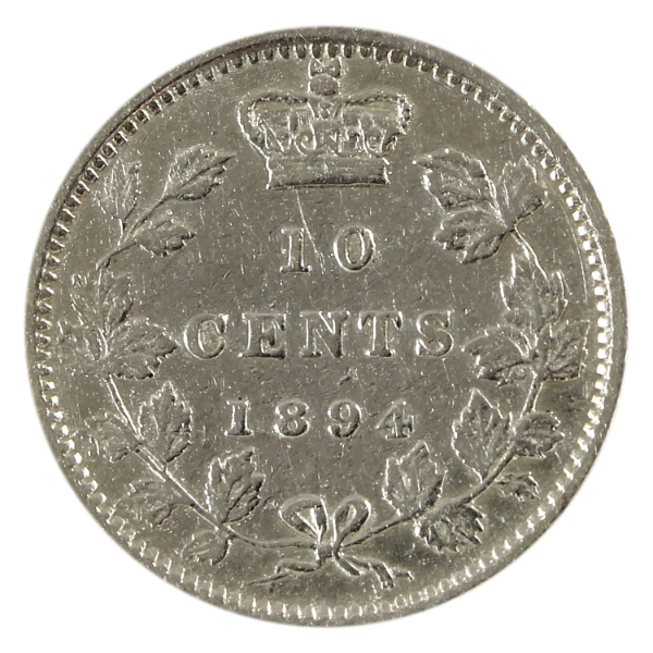 10-cent 1894 Obverse 6 VF-EF