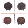 Image 2 : USA 1-cent 1835 Small 8, Stars G-VG, 1836 VG-F & G-VG, 1838 F-VF. 4pcs.
