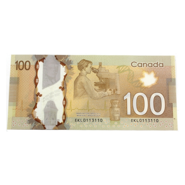 RADAR BC-73aA 2011 $100 3-digit RADAR EF-AU Macklem-Carney SN: EKL0113110