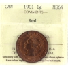 Image 1 : 1-cent 1901 ICCS MS64 Red