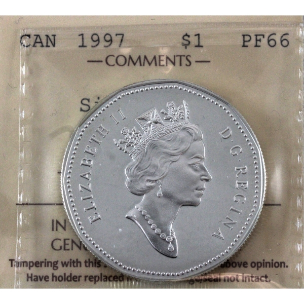 1997 $1 Silver Flying Loon ICCS PF66 UHC