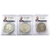 USA 1973-S Silver, 1974-S Silver & 1976-S Clad Type 1 Eisenhower Dollars PCGS PR69 DCAM. 3pcs