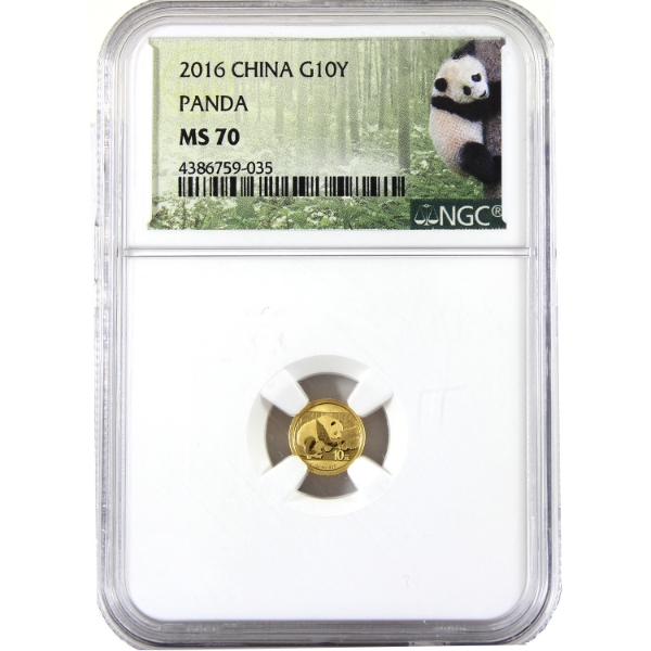 China Gold 2016 10 Yuan NGC MS70 (Tax Exempt)