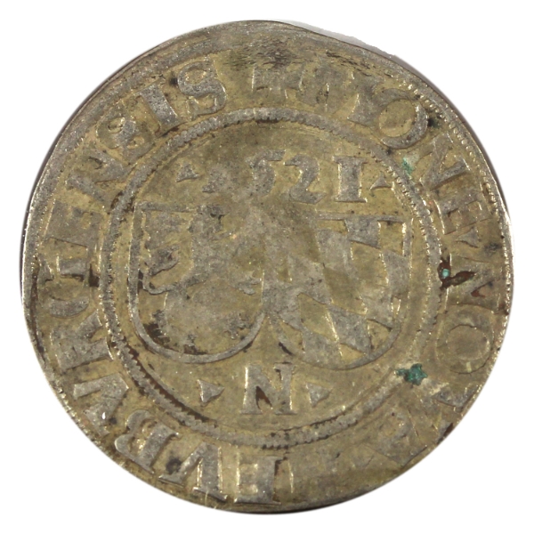 German States - Pfalz-Nevburg Batzen 1521N VF-EF (corrosion)