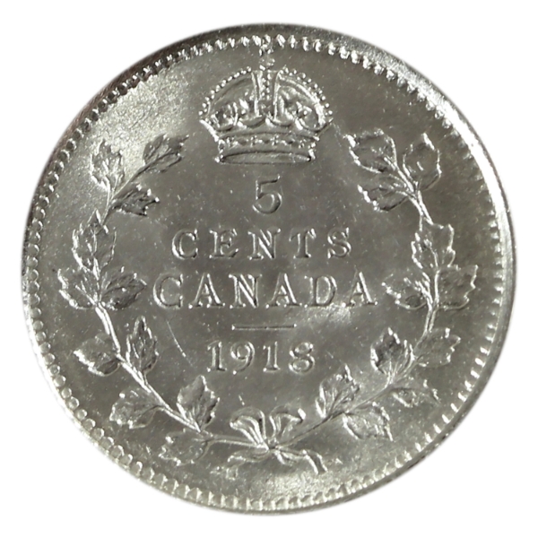 5-cent 1918 Choice Brilliant UNC