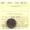 Image 1 : 10-cent 1914 ICCS MS62