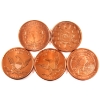 Image 2 : 5x 1oz Assorted Coins .999 Fine Copper Rounds. 5pcs