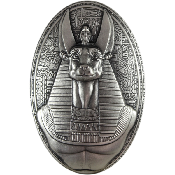 Djibouti Silver 2024 200 Francs Anubis 3oz .999 Fine Silver Coin (Tax Exempt)