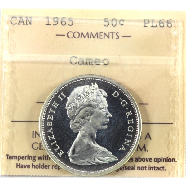 50-cent 1965 ICCS PL66 Cameo