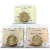 Image 1 : Loon $1 2019, 2021 & 2023 4 Pearls ICCS MS67. 3pcs. 