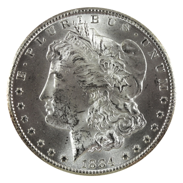 USA Silver 1884-CC Morgan Dollar GEM BU