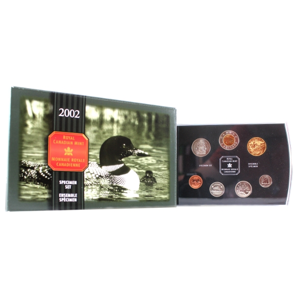 2002 Specimen Set with Family of Loons Dollar