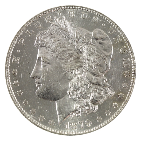USA Silver 1879-O Morgan Dollar UNC+