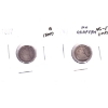 Image 1 : USA Half Dime 1837 G (bent) & 1840 No Drapery VG-F (impaired). 2pcs.