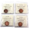 Image 2 : 1-cent 1954 SF, 1955 SF, 1956 & 1957 ICCS PL65 Red; Cameo. 4pcs. 
