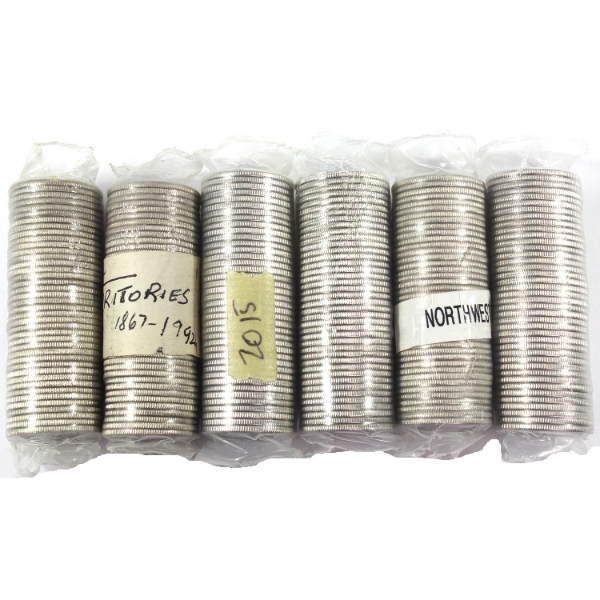 7x 25-cent 1992-2016 Original Rolls of 40pcs. 6 Rolls.