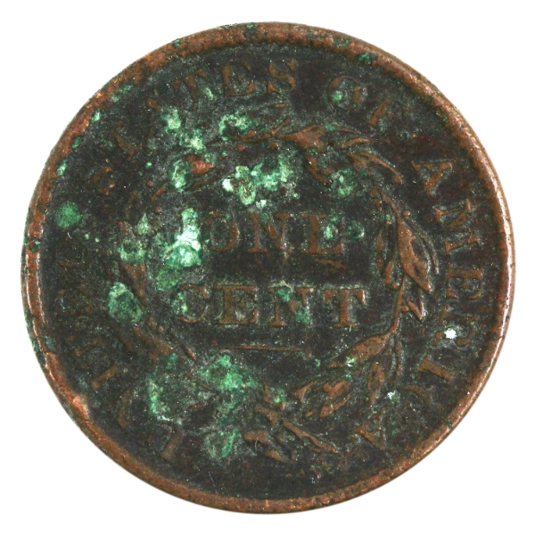 USA 1835 Coronet Head Cent Head of 1836 VF-EF (Impaired)