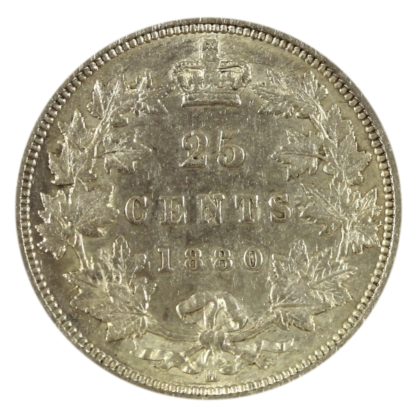 25-cent 1880H Narrow 0 EF (Nick)