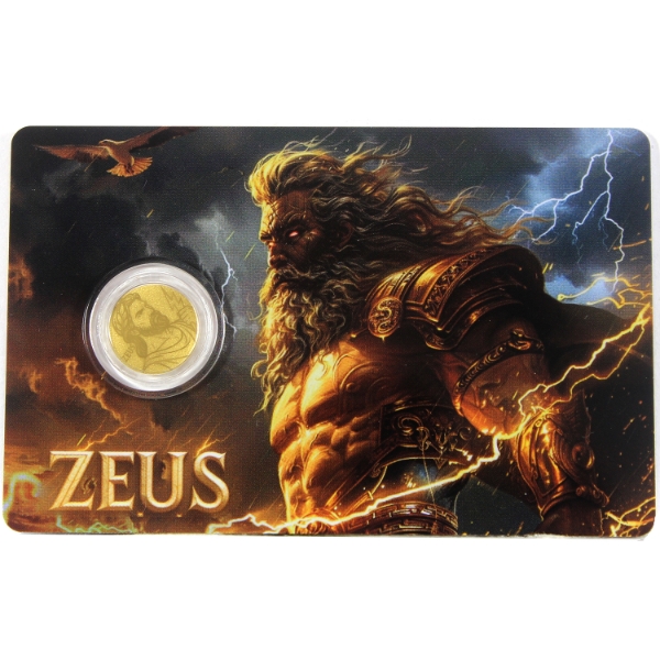 1/1000oz Niue 2025 50-cent Zeus .9999 Fine Gold Coin (Tax Exempt)