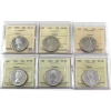 Image 1 : 50-cent 1958-1966 ICCS PL66 Cameo. 6pcs.