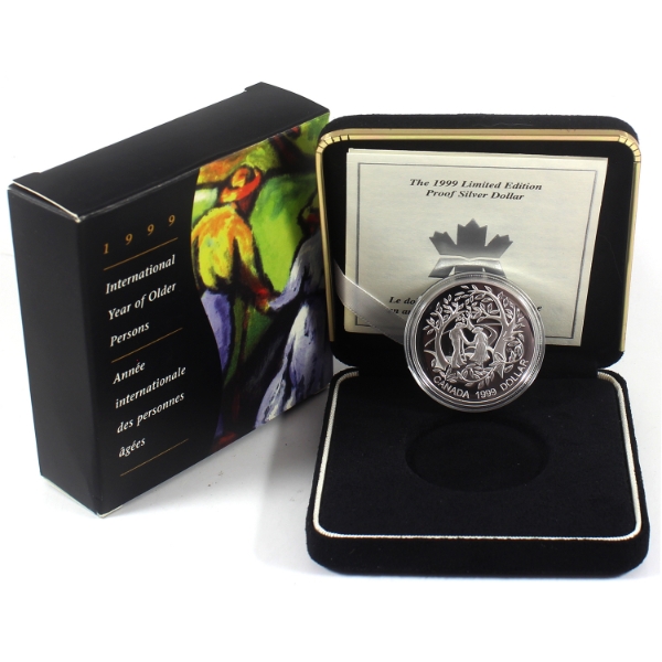 1999 International Year of Older Persons Proof Sterling Silver Dollar
