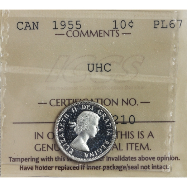 10-cent 1955 ICCS PL67 UHC