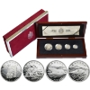 Image 1 : 1990 Platinum Endangered Wildlife Series- Polar Bear 4-coin Platinum Issue Set