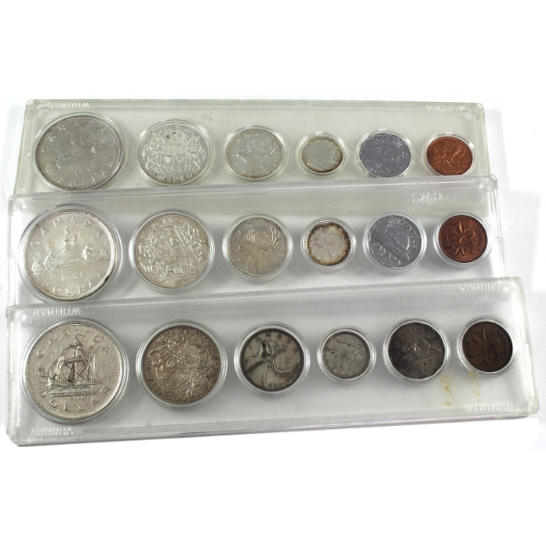 1949, 1951, & 1952 Year Sets. 3 Sets.
