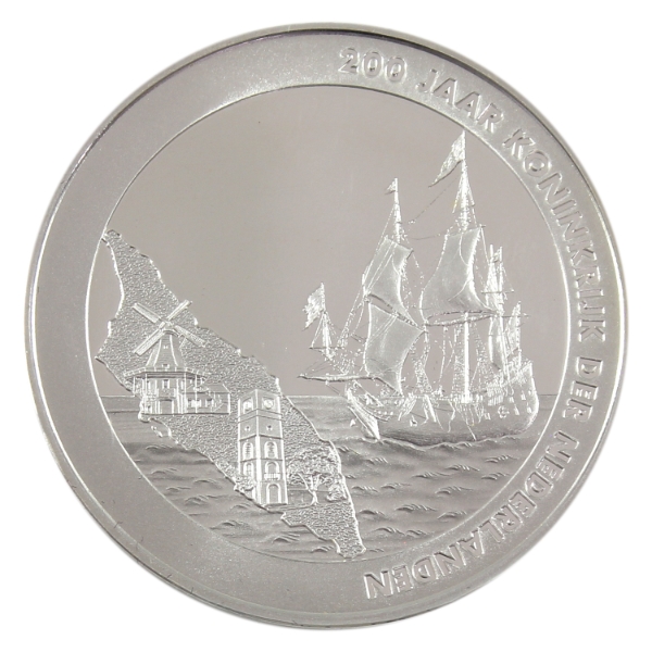 Aruba Silver 2015 5 Florin 200th Anni. of The Netherlands 25g .925 Fine silver Coin 