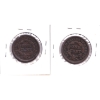 Image 2 : USA 1846 1-cent Small Date VG-F (impaired) & 1848 One Cent F (impaired). 2pcs.