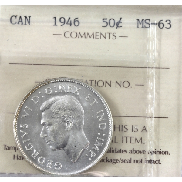 50-cent 1946 ICCS MS63