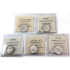 Image 2 : 25-cent 1961, 1962, 1964, 1965 & 1967 ICCS MS64. 5pcs.