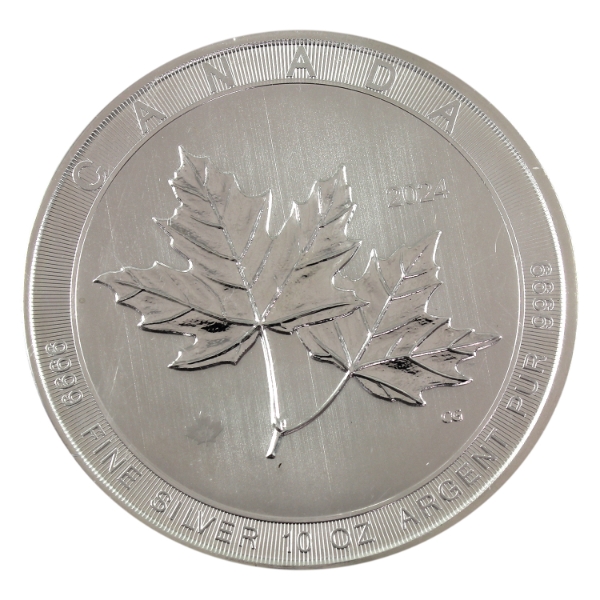 10oz 2024 $50 Magnificent Maple .9999 Fine Silver Round (Tax Exempt)