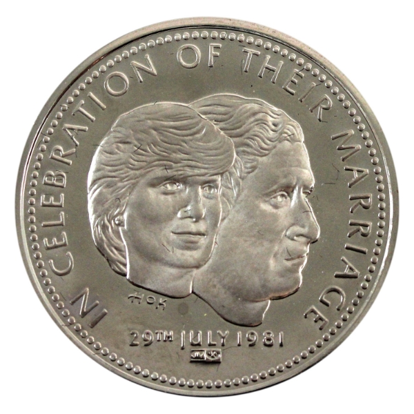 Johnson Matthey 1981 HRH The Prince Of Wales & Lady Diana Spencer Sterling Silver Round *Scarce!*